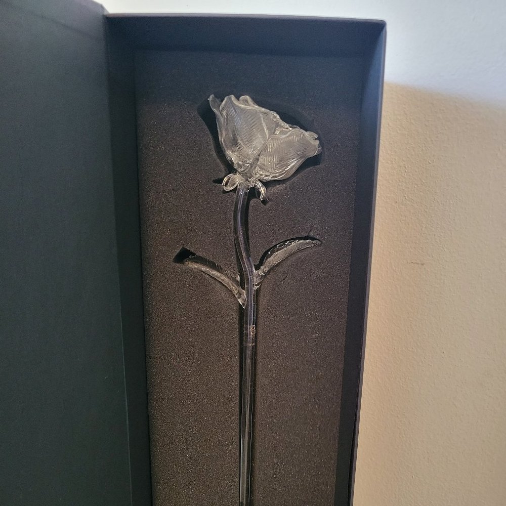 Waterford Fleurology Rose Flower Crystal With Box